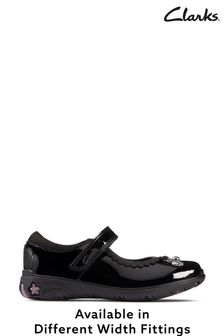 Clarks Black Sea Shimmer Wide Fit Shoes (721564) | 69 €