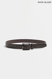 River Island Brown River Island Smooth Buckle Brown Belt (722052) | $22