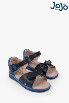 JoJo Maman Bébé Navy Boys' Leather Sandals (722250) | €12.50