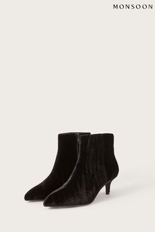 Monsoon Velvet Ankle Black Boots (722269) | €47.50