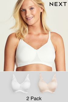 Nude/White Nursing Non Wire Padded Bras 2 Pack (723134) | TRY 375