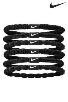 Black - Nike Flex Hair Tie 6 Pack (724465) | kr180