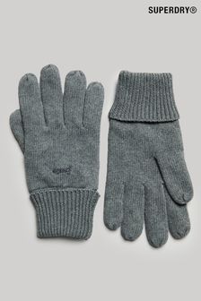 Superdry Grey Knitted Logo Gloves (725300) | KRW38,400