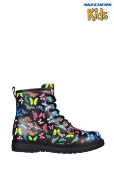 Skechers Black Girls Gravlen Butterfly Squad Boots (725528) | kr766