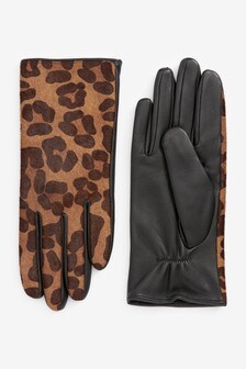 Animal Leather Gloves (725939) | kr331