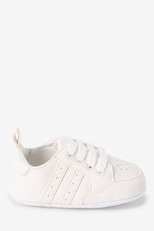 White Baby Lace-Up Pram Trainers (0-24mths) (726870) | CA$20 - CA$23