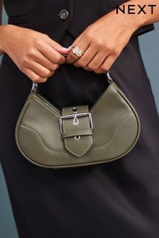 Green Mini Half Moon Top Handle Bag (727625) | LEI 177