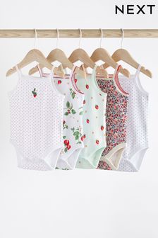 Rot-weiß - Baby Ärmellose Bodys im 5er-Pack (727952) | 22 € - 25 €