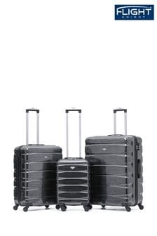 Flight Knight Black Set of 3 Hardcase Large Check in Suitcases and Cabin Case (728826) | €199