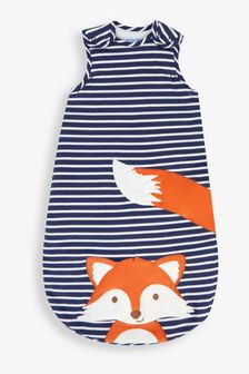 JoJo Maman Bébé Stripe Fox Appliqué 2.5 Tog Baby Sleeping Bag (729027) | ₪ 149