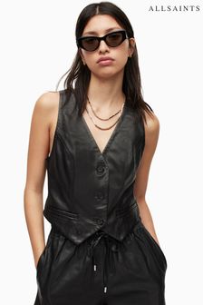 AllSaints Leather Petra Waistcoat