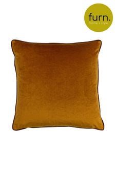 furn. Pumpkin Orange Gemini Double Piped Feather Filled Cushion (729364) | NT$790
