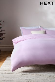Lilac Purple Simply Soft Microfibre Duvet Cover and Pillowcase Set