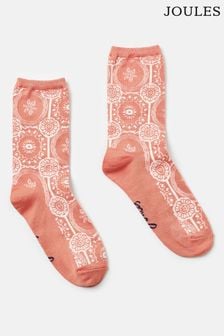 Joules Coral/Ecru Excellent Everyday Single Ankle Socks (729699) | €9