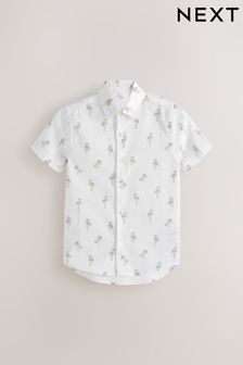 White Short Sleeve Printed Shirt (3-16yrs) (729910) | €18 - €26