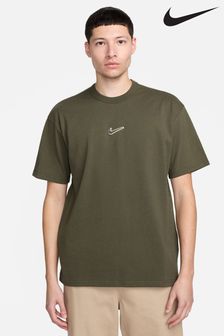 Nike Khaki Green Sportswear Premium Oversized Essentials T-Shirt (730160) | kr519