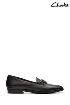 Clarks Black Leather Sarafyna Rae Shoes (730258) | €102