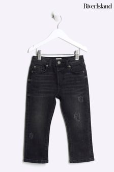 River Island Black Slim Boys Relaxed Jeans (730463) | ￥2,820