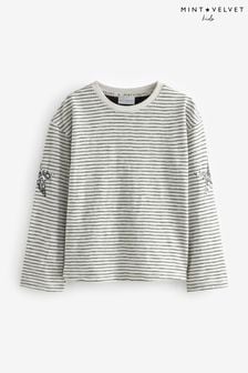 Mint Velvet Grey Stripe T-Shirt (730717) | $25 - $28