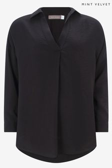 Mint Velvet Black Throw On Shirt (730764) | $190