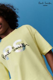 Paul Smith Junior Boys Holographic Short Sleeve Oversized Iconic Print T-Shirt (732428) | SGD 86