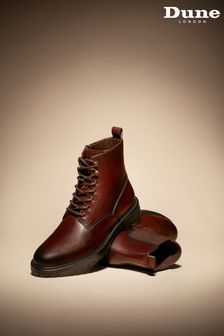 Dune London Concepts Cleated Sole Lace Up Brown Boots