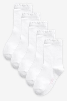 White 5 Pack Ankle School Socks (733058) | $5 - $8