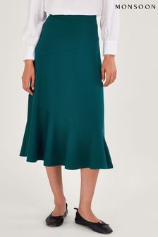 Monsoon Green A-Line Ponte Skirt (733382) | AED497