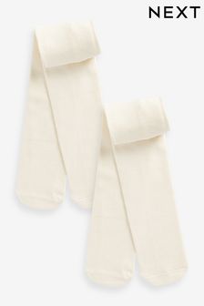 Cream Baby Tights 2 Pack (0mths-2yrs) (734373) | ₪ 33
