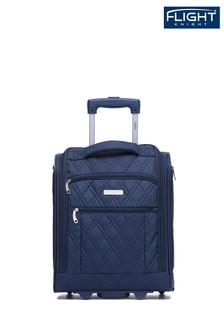 Navy Quilted - Flight Knight 45x36x20cm Easyjet Underseat Soft Case Cabin Carry On Suitcase Hand Black Mono Canvas  Luggage (734646) | kr920
