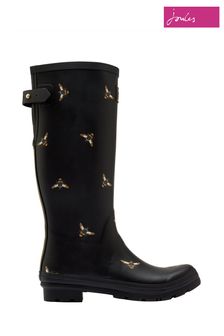 Joules Black Printed Wellies With Back Gusset (735325) | 81 €
