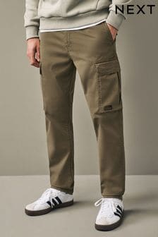 Tan Brown Regular Fit Cargo Trousers (735686) | $52
