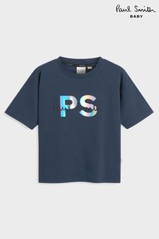 Paul Smith Junior Boys Holographic Short Sleeve Oversized Iconic Print T-Shirt (735913) | 198 QAR