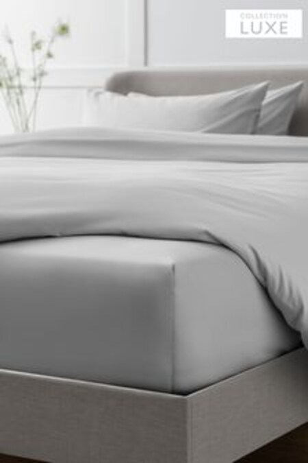Silver Grey Collection Luxe 400 Thread Count Deep Fitted 100% Egyptian Cotton Sateen Deep Fitted Sheet (736542) | €33 - €53