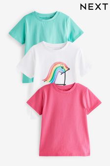 White/Pink Skating Rainbow T-Shirts 3 Pack (3-16yrs) (736605) | $41 - $59