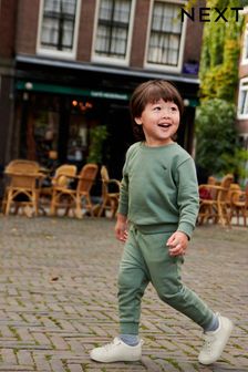 ジャージー スウェットシャツ & ジョガーセット (3 ヶ月～7 歳)