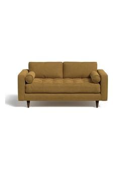 MADE.COM Matt Velvet Ochre Yellow Scott 2 Seater Sofa (737732) | €1,225