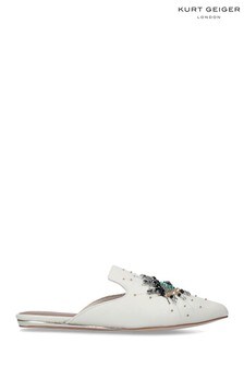 Kurt Geiger London White Olive Eye Slip-On Flat Shoes (739089) | 200 €
