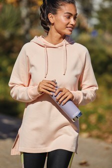 Sweat à capuche coupe longue