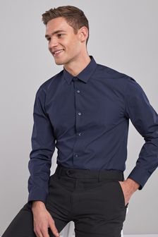 Navy Blue Regular Fit Single Cuff Easy Care Shirt (739623) | 23 €