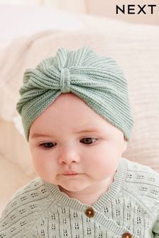 Sage Green Baby Knitted Turban Hat (0mths-2yrs) (740162) | 191 UAH