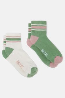 أخضر وأبيض - Joules Volley Tennis Socks (حزمة من 2) (740207) | 63 ر.س