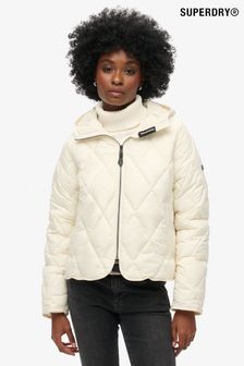 Superdry quilted hooded best sale