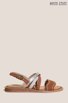 White Stuff Natural Mini Wedge Leather Sandals (741940) | €34