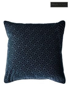Riva Paoletti Navy Blue Florence Embossed Polyester Filled Cushion (744224) | ₪ 116