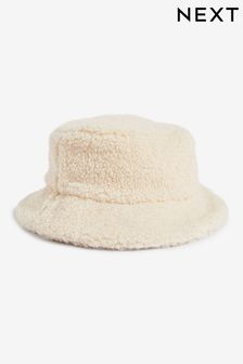Ecru White Borg Bucket Hat (3mths-16yrs) (744382) | HK$61 - HK$96
