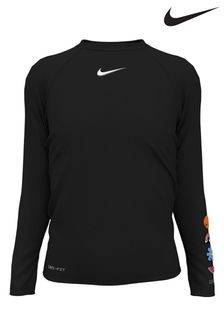 Nike Swim Graphic Sleeve Hydroguard Rash Black Vest (744684) | 1,488 UAH