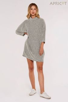 Apricot Green & White Boucle Mock Neck Cocoon Dress (744789) | R660