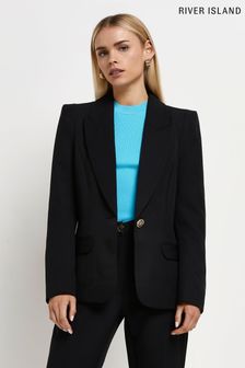 River Island Black Fitted Tailored Blazer (744990) | ₪ 303