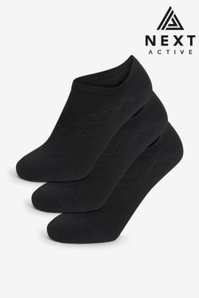 Black Low Rise Sport Trainer Socks 3 Pack (745301) | $12